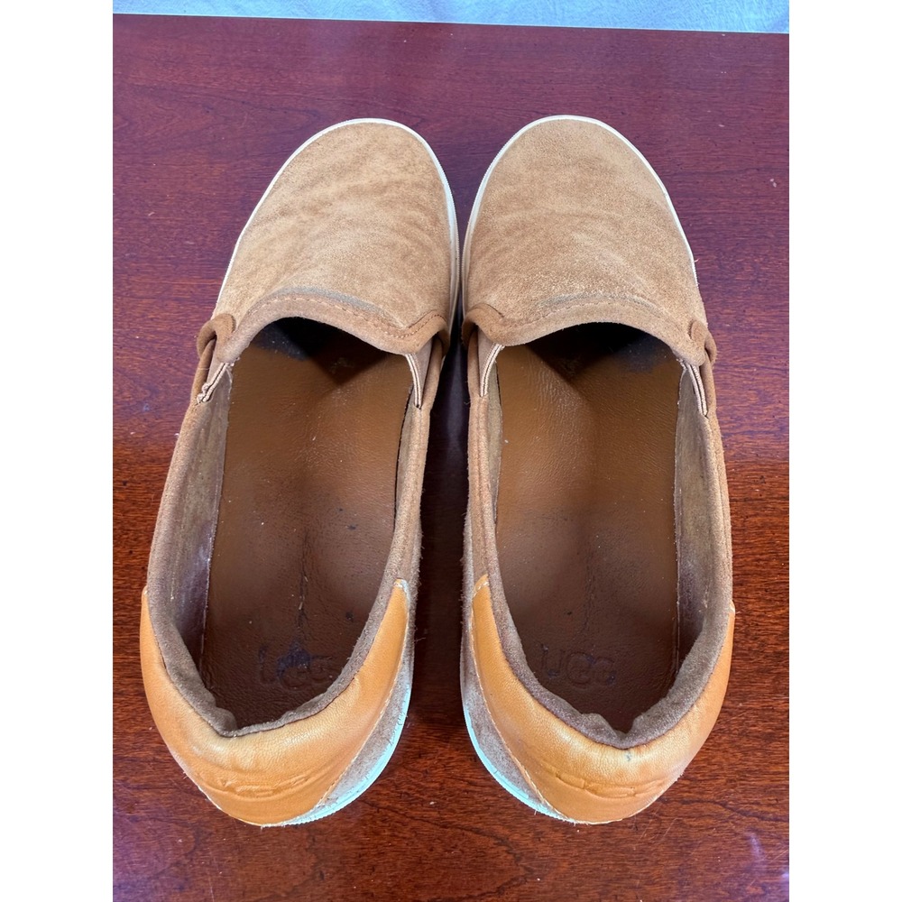 UGG Cahlvan Slip On Sneakers Womens 9.5 Chestnut Suede Leather 1121613 - Picture 7 of 11